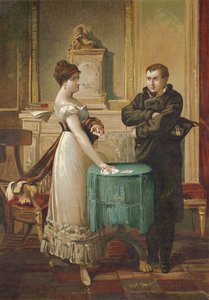 Napoléon consultant la voyante Marie Anne Lenormand - Spanish School